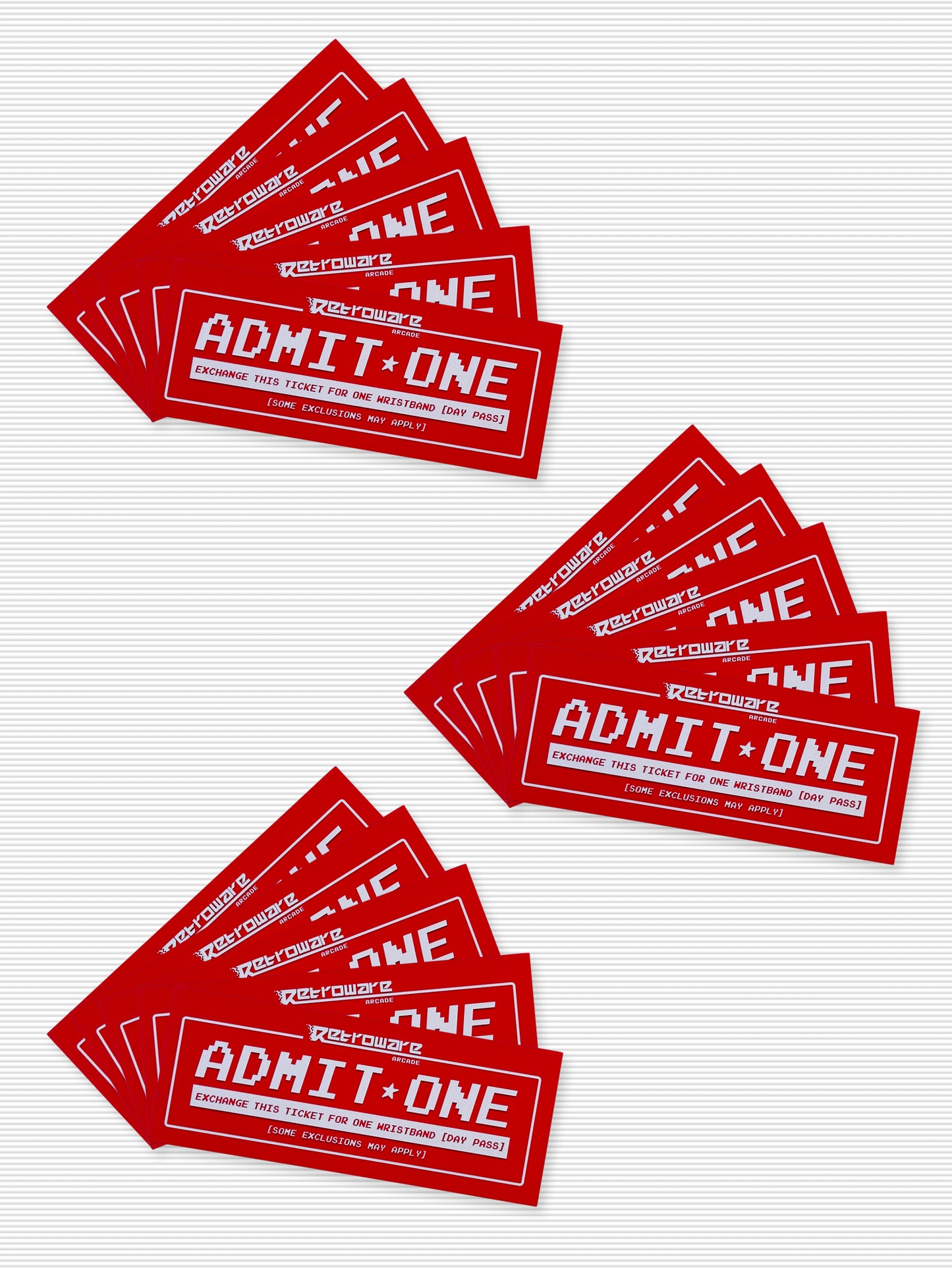 Retroware Arcade 3 Ticket Books (15 Discount Passes)