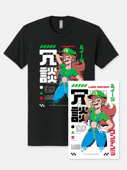 BeatEmUps Luigi Content Bundle (Shirt and Poster)