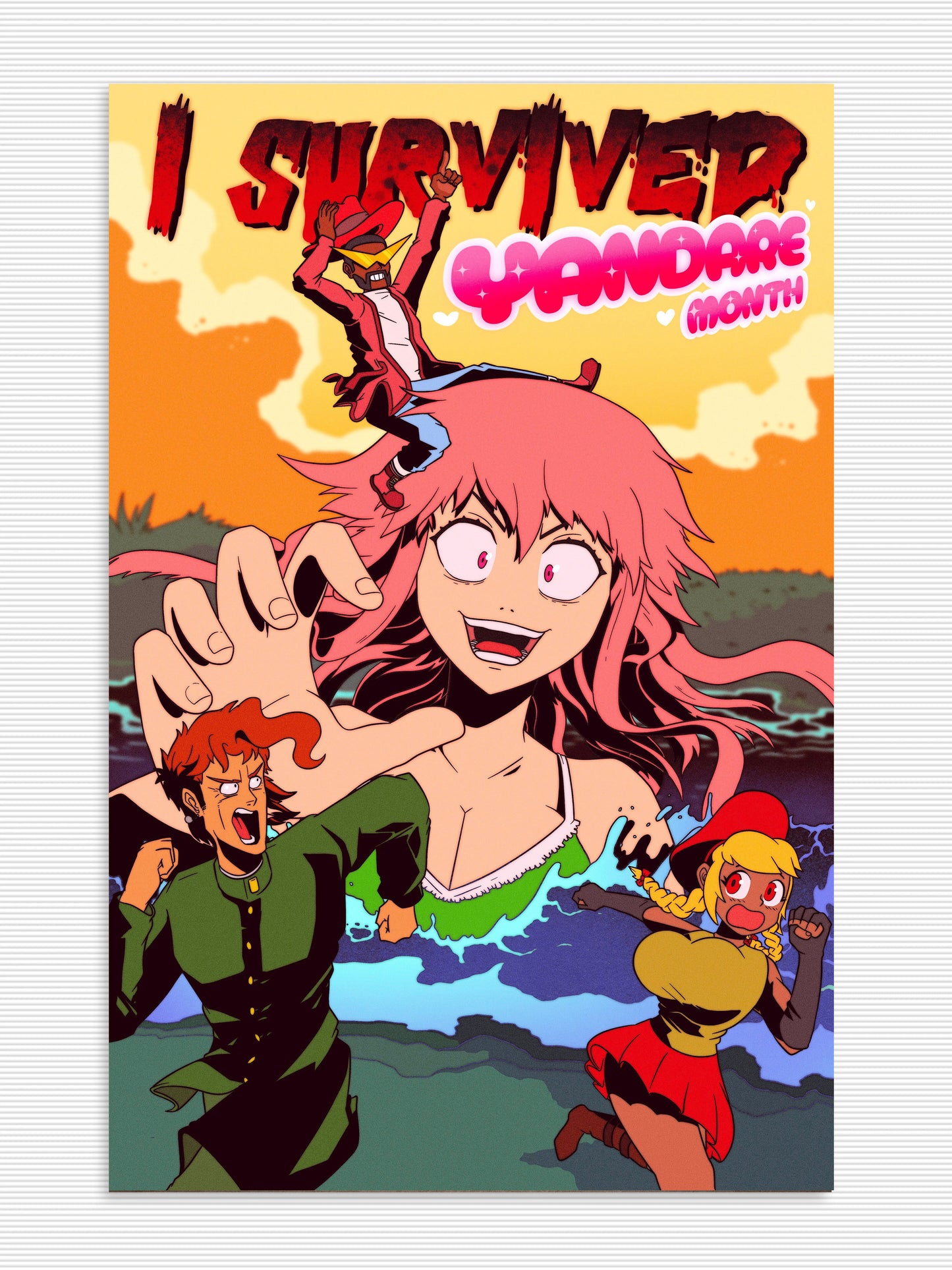 Daitomodachi I Survived Yandare Month Poster 17 x 11
