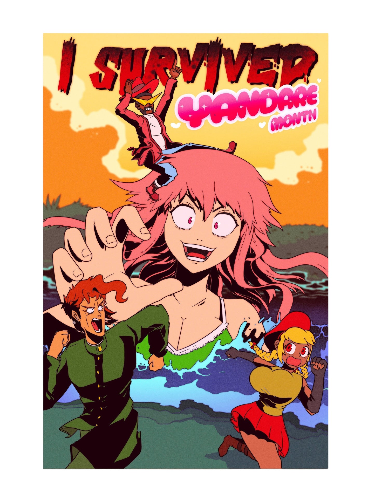 Daitomodachi I Survived Yandare Month Poster 17 x 11