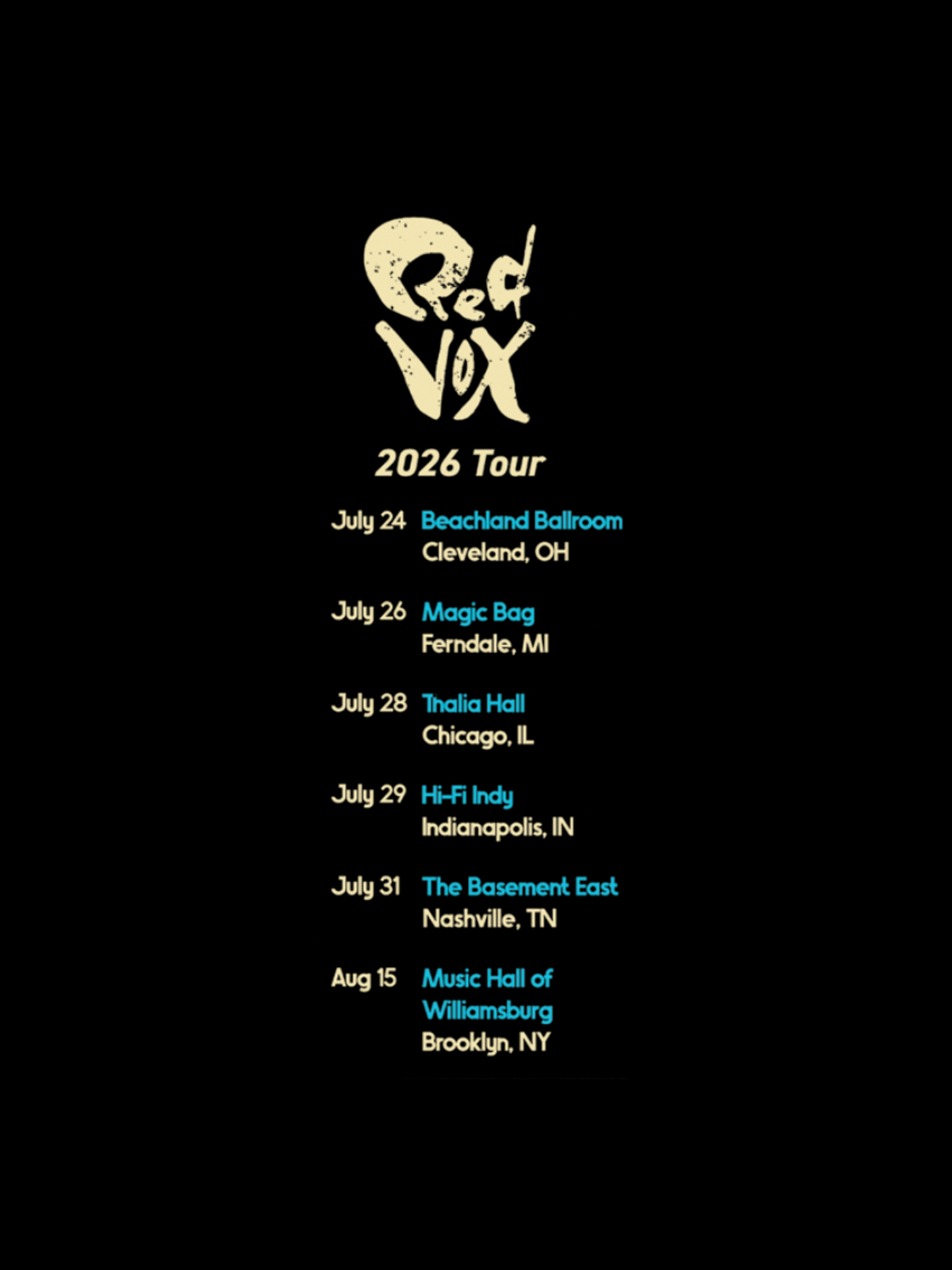 Red Vox - Tour T-shirt