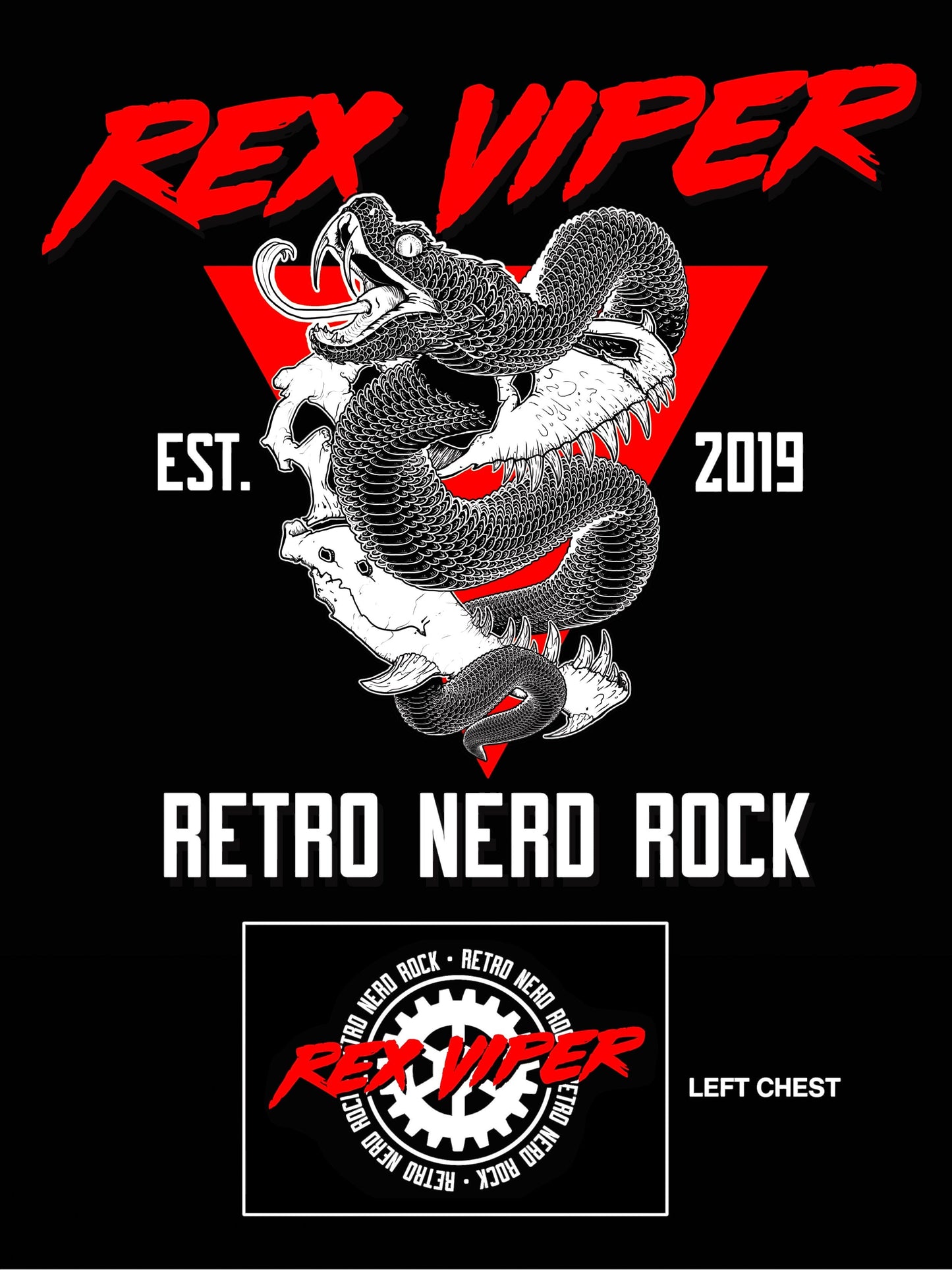 Rex Viper Retro Nerd Rock T-Shirt
