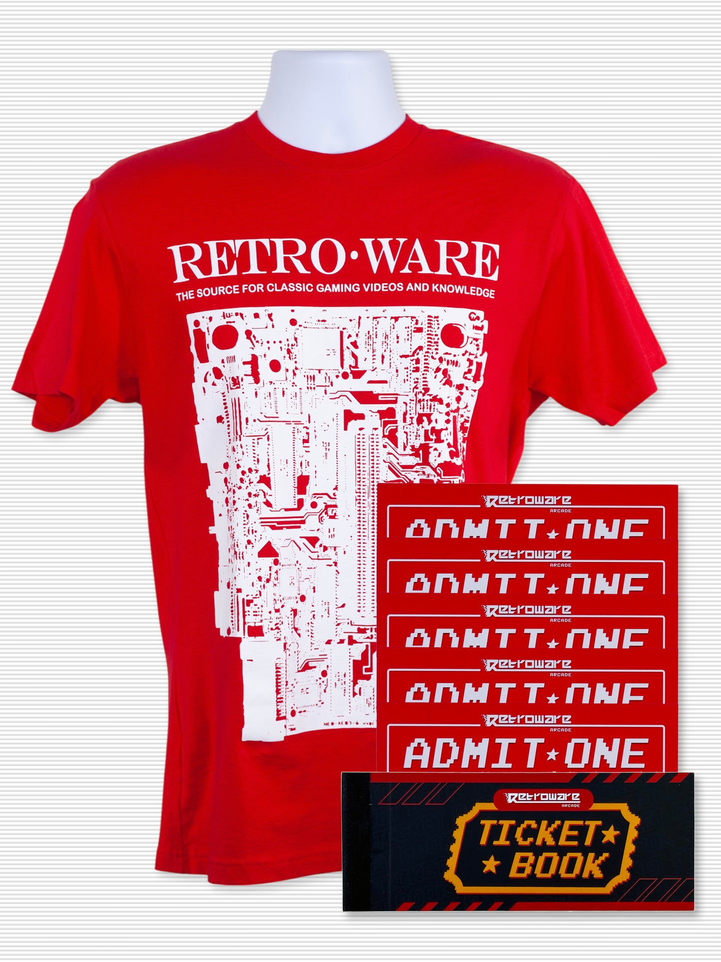 Retroware Arcade Arcade Board Fun Bundle (5 Discount Passes and T-Shirt)