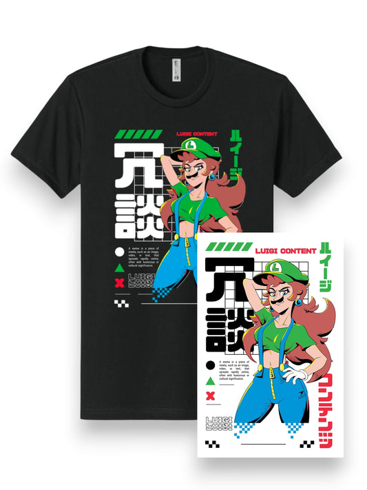 BeatEmUps Luigi Content Bundle (Shirt and Poster)