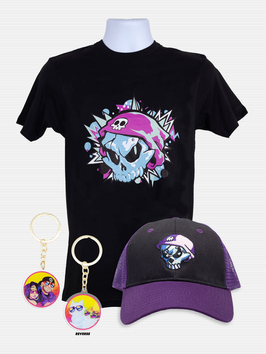 Matt McMuscles Skull Merch BUNDLE (shirt, charm, hat)