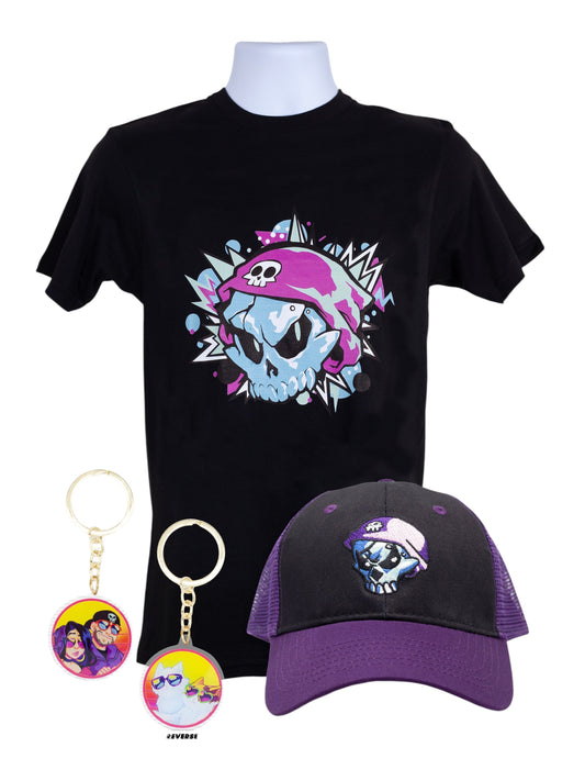 Matt McMuscles Skull Merch BUNDLE (shirt, charm, hat)