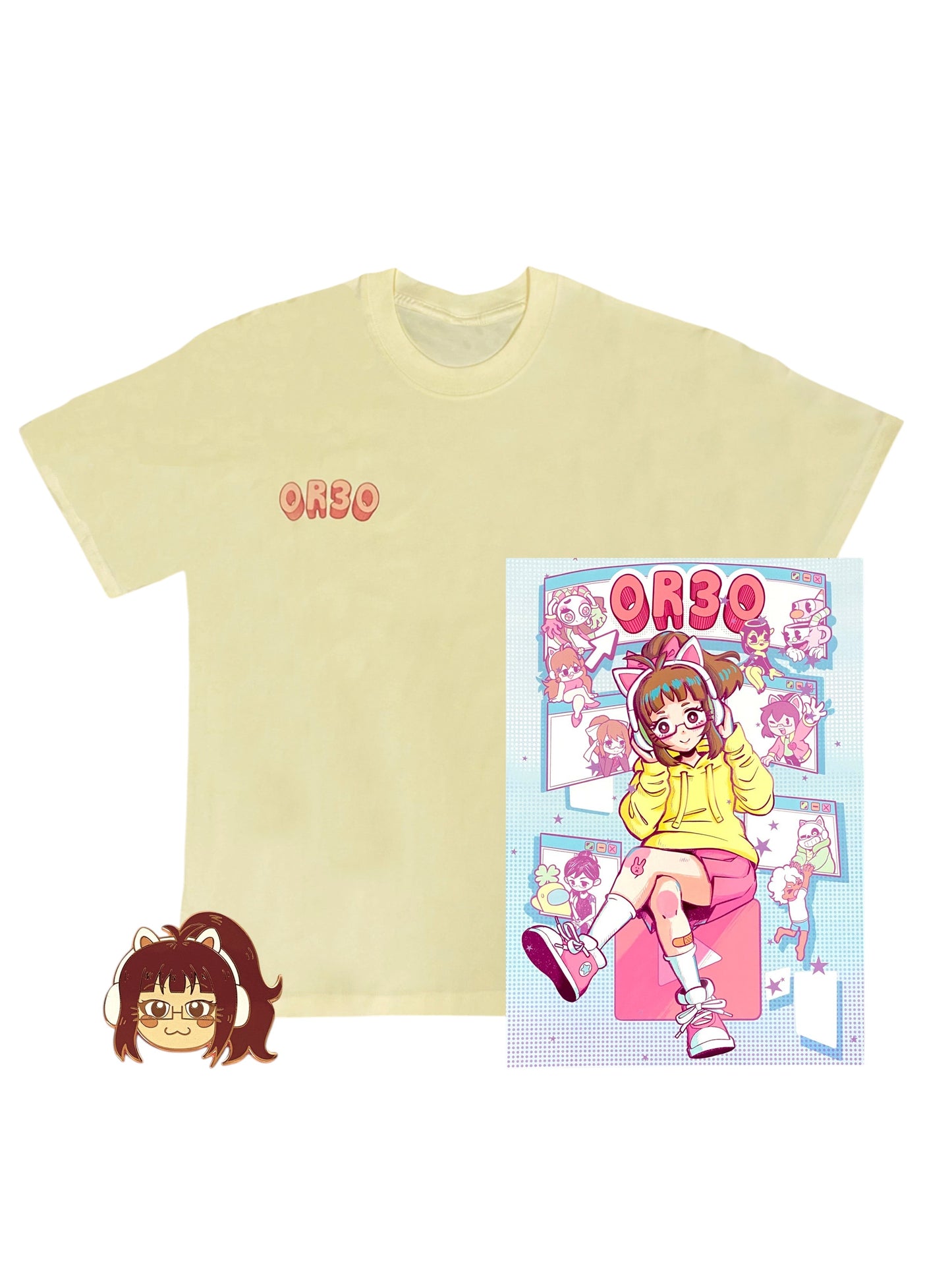 OR3O Bundle (Shirt, Poster, Pin)