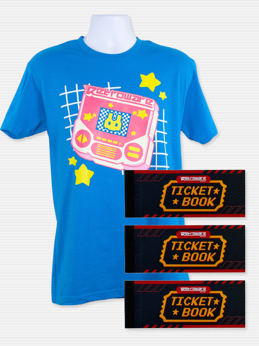 Retroware Arcade Pink Handheld Mega Bundle (15 Discount Passes and T-Shirt)