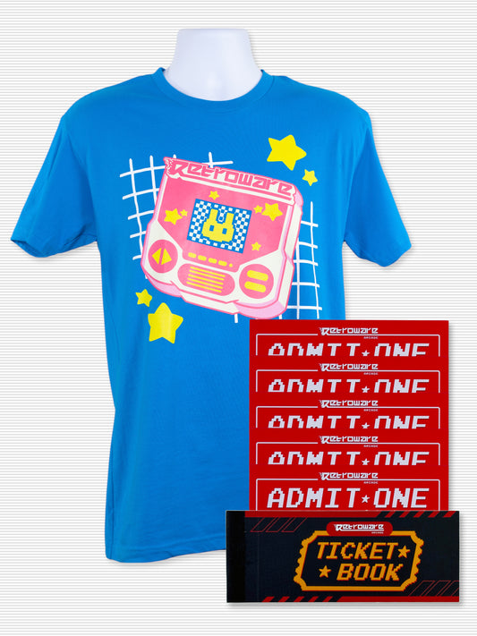 Retroware Arcade Pink Handheld Fun Bundle (5 Discount Passes and T-Shirt)