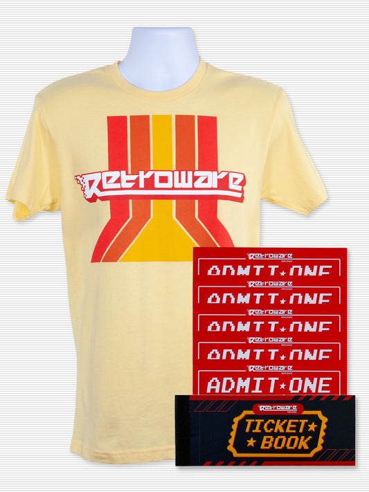 Retroware Arcade Old School Fun Bundle (5 Discount Passes and T-Shirt)